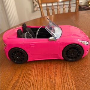 Barbie Pink Convertible Sports Car with Black Wheels
